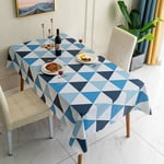 Nappe Nappe rectangulaire essuyable en pvc imperméable et facile à nettoyer Nappe à carreaux triangulaire de style nordique 140 × 140 cm