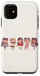 iPhone 11 Cute Manga Chibi Girls In Different Moods Case