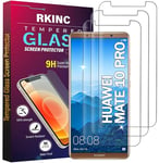 RKINC Verre Trempé [Lot de 3] pour Huawei Mate 10 PRO, Film Protection écran, Dureté 9H 0,33 mm HD Glass [Garantie à vie][sans Bulles d'air][Résistant aux rayures]