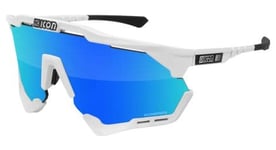 Lunettes scicon aeroshade xl blanc brillant   bleu miroir