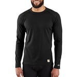 Carhartt Men's Carhartt Force Midweight Classic Thermal Base Layer Long Sleeve Shirt Top, Black, XXXL Tall