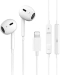 Ecouteurs Pour Iphone, Écouteurs Filaire Intra-Auriculaires Stéréo Hifi Avec Microphone Intégré Et Contrôle Du Volume, Casque Antibruit Compatible Avec Iphone 14 13 12 11 X Se 8 7 Series[X1802]