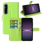 Sony Xperia 1 V PU Wallet Case Green