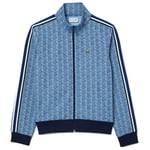 Sweat-shirt Lacoste  SWEATSHIRT ZIPPÉ  PARIS JACQUARD MONOGRAMME BLEU CLAI