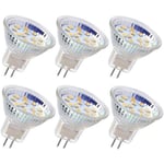 6 st MR11 LED-lampor GU4 Spotlight-lampor 3W 18LED (kall vit)