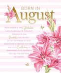 Born In August Birthday Card Female - Foil - Premium Quality - Cherry Orchard