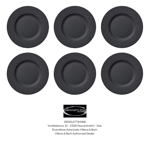 Villeroy & Boch - manufacture rock Noir - Set 6 Vaisselle Déjeuner/Dessert CM 22