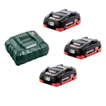 Metabo Battery LiHD  Charger Set 18V 3 x 4.0Ah12-36V 55W ASC AIR COOLED Charging