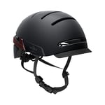 Witt Bh51tsb Casque Intelligent interactif, vélo, Scooter Unisexe-Adolescents, Noir, S