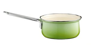 Riess, Nouvelle- SMARAGD 0680-036 Casserole sans couvercle en verre, Ø 16 cm, hauteur 8 cm, capacité 1 litre, émail, vert, induction