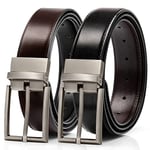 Alphyly Mens Leather Belts for Men,Black Reversible Leather Belt for Men,Mens Belts Leather for Jeans,Boss Belts Designer Belt Waist Belt Men One Belt(not pack) Length115cm