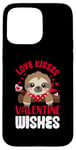 iPhone 15 Pro Max Love Kisses Valentine Wishes Sloth Valentine's Day Couple Case