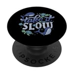 Take it Slow Ocean Affirmation de soi Animaux marins Tortue Baleine PopSockets PopGrip Adhésif