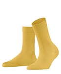 FALKE Women's Cotton Touch W SO Thin Plain 1 Pair Socks, Yellow (Mustard 1187) new - eco-friendly, 2.5-5