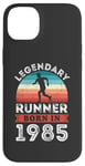 Coque pour iPhone 14 Plus Legendary Runner born 1985 40e anniversaire cadeaux course