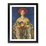 The Golden Bowl By Frank Cowper Cadogan Classic Painting Framed Wall Art Print, Ready to Hang Picture for Living Room Bedroom Home Office Décor, Black A4 (34 x 25 cm)