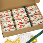 Christmas Fox | 4 Ready to Fill Christmas Crackers | Just Add Gifts