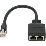 Gabrielle - Adaptateur Répartiteur RJ45, Répartiteur D'adaptateur Ethernet 1 à 2 Ports Réseau RJ45, Adaptateur Répartiteur de Câble Réseau CAT8 pour