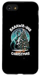 Coque pour iPhone SE (2020) / 7 / 8 Balade autour du dinosaure de Noël