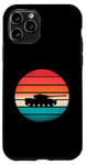 Coque pour iPhone 11 Pro Silhouette de réservoir de coucher de soleil vintage