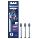 Oral-b 3 Têtes de Rechange Originaux Brosse à Dents 3D Blanc