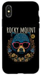 Coque pour iPhone X/XS Rocky Mount NC Fun Ours portant des lunettes Motif fleurs