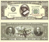 Novelty Dollar Second World War WWII Patton Million Dollar Bills X 2