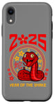 Coque pour iPhone XR Année du serpent 2025 Nouvel an chinois Zodiaque lunaire