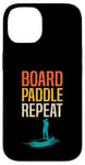 Coque pour iPhone 14 Board Paddle Repeat Stand Up Paddleboard SUP