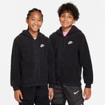 Nike Hettegenser Nsw Club Fleece Fz Winterized - Sort/hvit Barn, størrelse XL: 158-170 cm