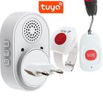 Topvico-Bouton Panique d'Urgence Tuya,WIFI pour Alarme Principale,Bracelet SOS,Montre Téléavertisseur Sans Fil pour Gardien,Appel Senior Automne - Type EU Plug