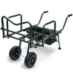 NEW NGT DYNAMIC CARP FISHING BARROW TROLLEY DOUBLE WHEEL COARSE ANGLING TACKLE