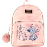 Cerdá Disney Lilo et Stitch Sac à dos - Simili cuir - Motif Stitch et Angel - Rose