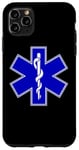 Coque pour iPhone 11 Pro Max Star of Life Canne à pêche d'asclépius EMT PARAMEDIC MEDIC