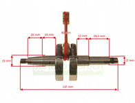 Vilebrequin pour tronçonneuse Scheppach CSH46 / Timbertech KS45 / Raptor 245