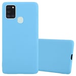 cadorabo Coque pour Samsung A21s en Candy Bleu - Housse Protection Souple en Silicone TPU avec Anti-Choc et Anti-Rayures - Ultra Slim Fin Gel Case Cover Bumper