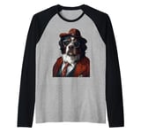 Bernese Mountain Dog Suit Raglan Baseball Tee