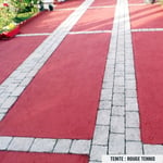 Peinture bitume goudron asphalte macadam résine sol extérieur béton enrobé rénov décoration ARCASPHALT Rouge tennis 15 Kg jusqu a 30m2 pour 2 couches