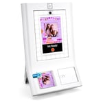 HP Sprocket Photobooth Instant 3x4” Color Photo Printer (White) Capture & Customize with 250+ Frames, Print on Zink Paper or Share via Wi-Fi. Photo Booth w/LED Ring Light, Touch Screen & Mobile App.