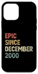 Coque pour iPhone 12 mini 24 ans hommes femmes épiques depuis décembre 2000