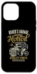 Coque pour iPhone 15 Plus Roger's Hotrod Garage, voiture classique, Roger Design