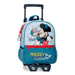 Disney Mickey Road Trip Sac à dos préscolaire avec voiture bleue 23x28x10 cm Polyester 6,44L