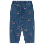 Konges Sløjd Magot Frill Pants Gots - Ma Grande Cerise Denim | Blå | 7-8 years