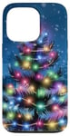 Coque pour iPhone 13 Pro Modèle de lumières de Noël décor coloré arbre de Noël mignon