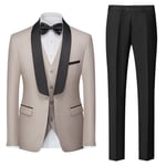 Costume Homme Uni 3 Pièces De Slim Fête Soirée Mariage Business Fit Grande Vêtements Masculin Wz229