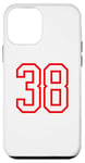 Coque pour iPhone 12 mini Numéro #38 Blanc Rouge Sport Numéro 38