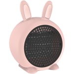 Lifcausal - Mini radiateur électrique portable de 800 w en forme de lapin avec interrupteur de basculement et capteur de protection contre la