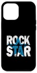 Coque pour iPhone 12 Pro Max Bleu Rock Star Distress Blue Color Graphic