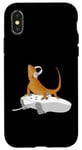 Coque pour iPhone X/XS Beardie Reptiles Gamers - Dragon barbu jouant au jeu vidéo