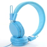 Blue Écouteurs filaires colorés pour enfants, bande de sauna, écouteurs pour enfants, casque pour iPad, tablette, PC, téléphone ""Nipseyteko